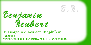 benjamin neubert business card